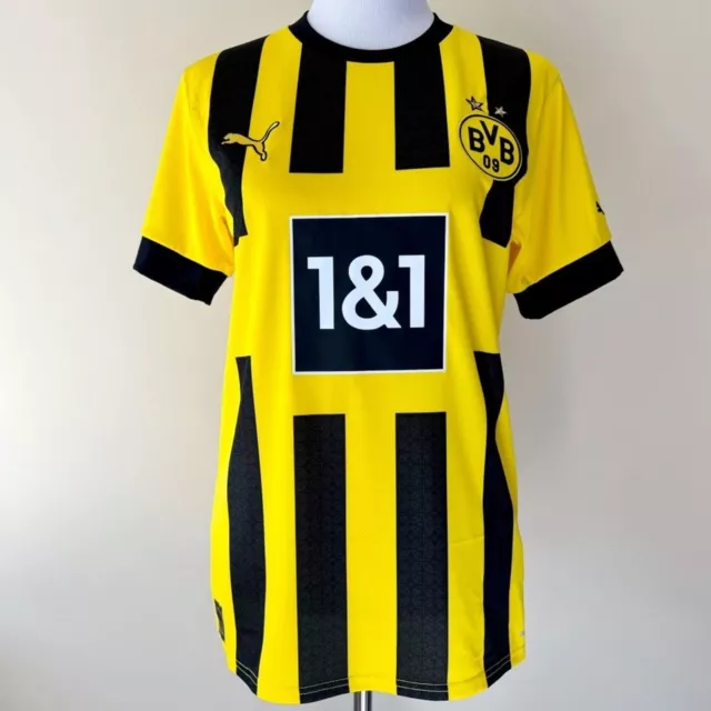 Puma Borussia Dortmund BVB Home Soccer Jersey Home Yellow Black Mens Size Small