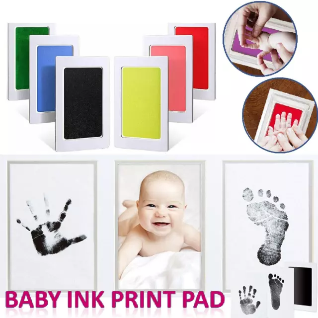 Baby Inkless print kit Newborn Footprint Handprint Safe Gift Foot Hand Wipe Paw