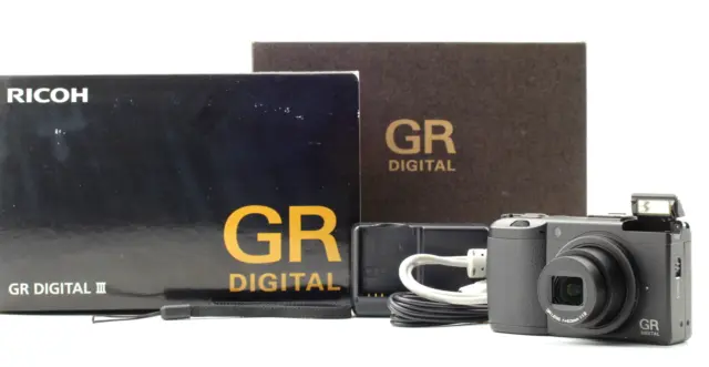 SH/ 853 [Top MINT in BOX] RICOH GR DIGITAL III 10.0MP Black Digital Camera JAPAN