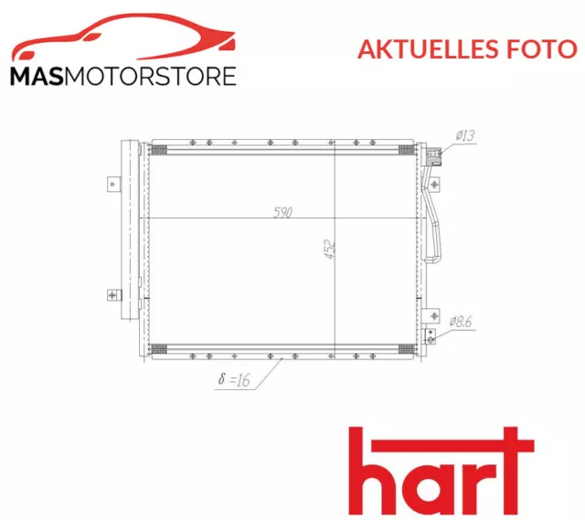 Kondensator Klimaanlage Hart 619 481 H Neu Oe Qualität