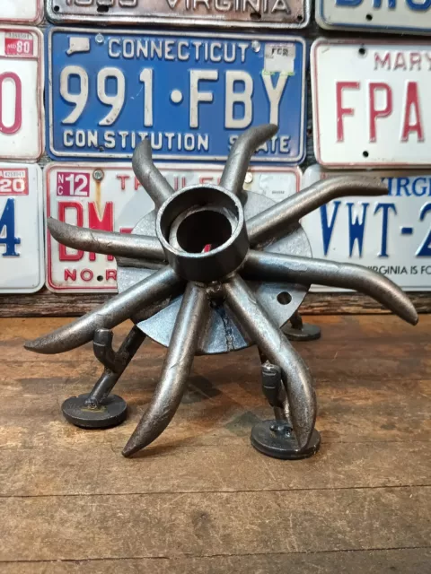 Vintage cast iron  gear sprocket Steampunk industrial lamp base project