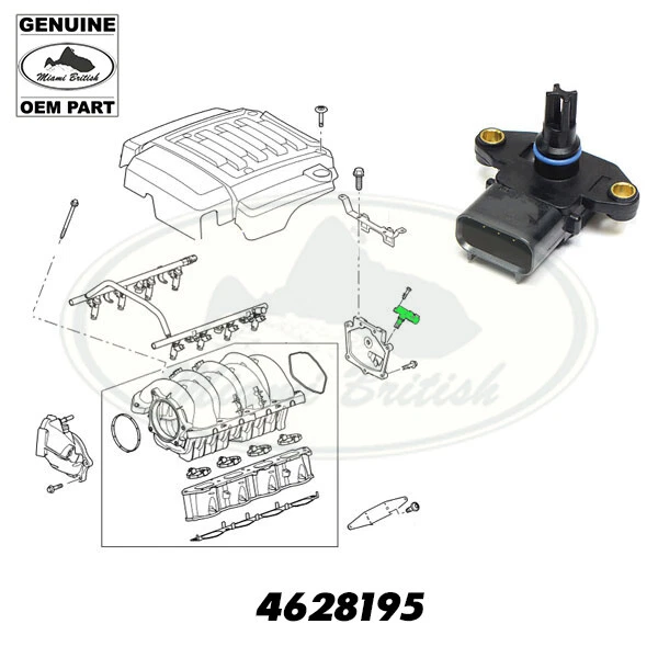 LAND ROVER MAP Manifold Inlet Air Pressure Sensor V8 4.4L Range Lr3 Rr