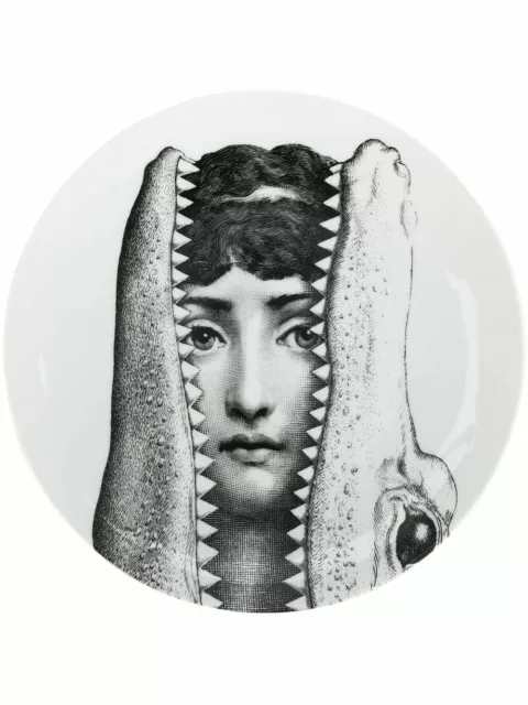Fornasetti LINA Face in Alligator WALL PLATE Made In Italy NIB Fornasetti LINA Face in Alligator WALL PLATE Made In Italy NIB