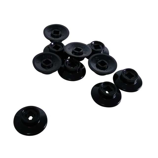 10 LEGO Train Wheel Small, Hole Notched for Wheels Holder Pin Noir