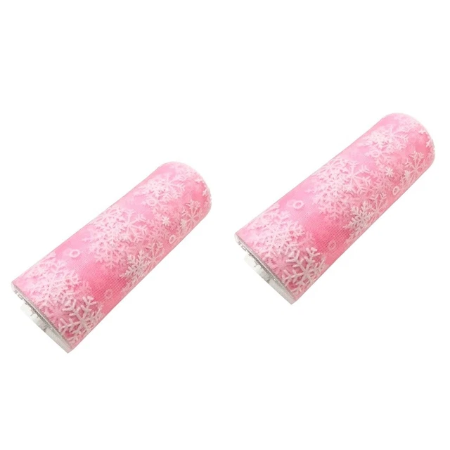 2x Weihnachten Bögen für Geschenke Weihnachten Tüll Band Schneeflocke Band Rolle 6