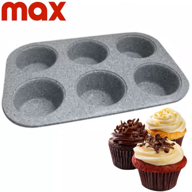 Stampo 6 Muffin Teglia Marmorizzato 26,5 x 17,5 x 3cm Cupcakes Dolci Pasticceria