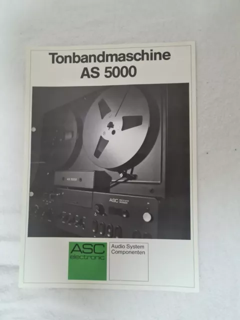 ASC Electronic Tonbandmaschine AS 5000 Prospekt