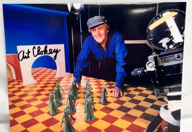Art Clokey Artist Creator of Gumby Cartoon 8x11 Colored Picture  Signed