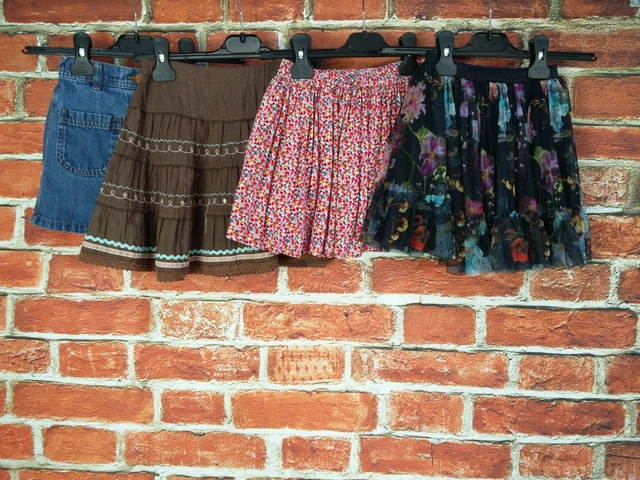 Pacchetto Gonna Bambina Età 2-3 Anni Prossima Patch Zucca Set Gonna Floreale Denim Bambini 98Cm