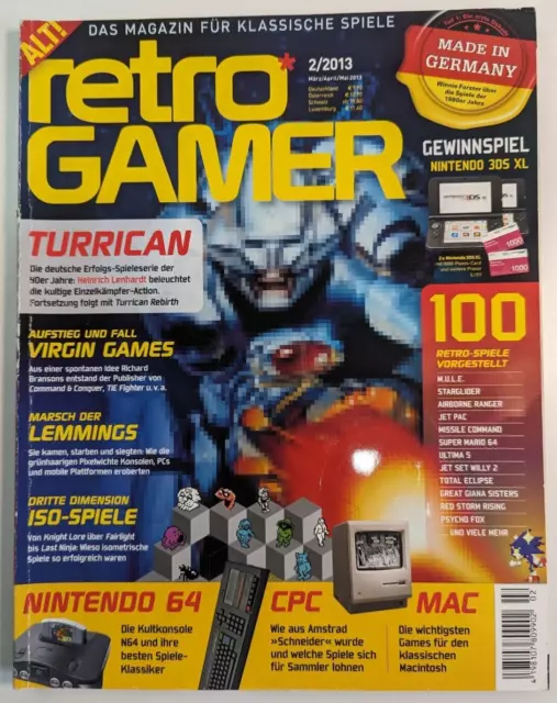 Retro Gamer Magazin - Das Magazin für klassische Spiele | Ausgabe 2/2013