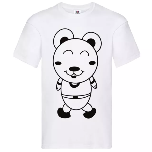 T shirt Bianca orsacchiotto, orso divertente, fashion ANDSAL COLLEZIONE, unisex