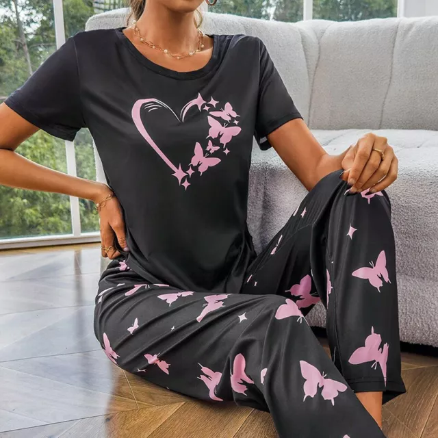 3Pcs Womens Cami PJ Top Soft Sleepwear Pajama Pyjama Set Sexy