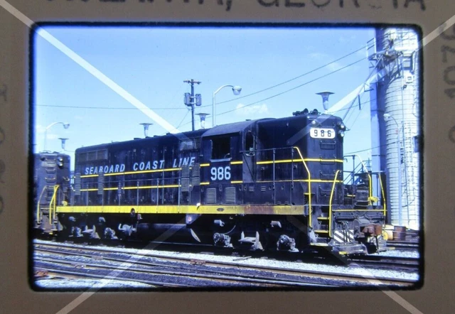 Original '76 Kodachrome Slide SCL Seaboard Coast Line 986 GP7 Atlanta, GA  40K16
