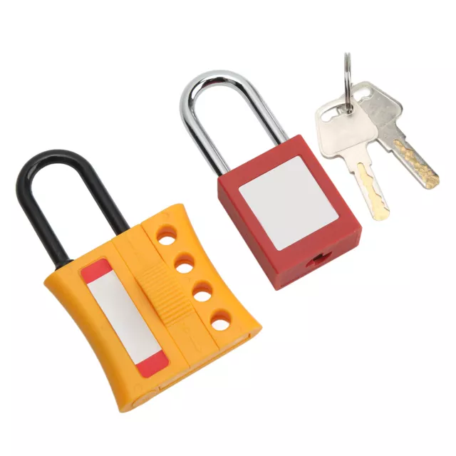 Lockout Tagout Lock Hasp Kit 4 Holes Insulated Nylon ABS LOTO Safety Lock Fo OBF