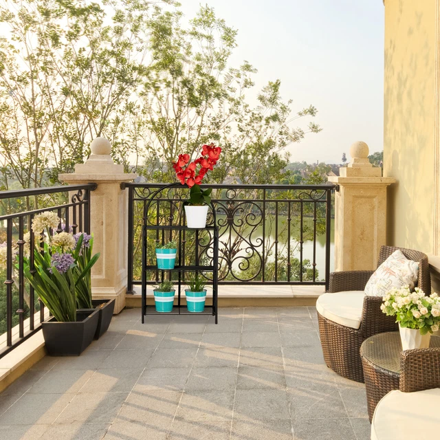 ÉTAGÈRE EXTÉRIEURE JARDIN Pliable Étagère plantes métal Étagère