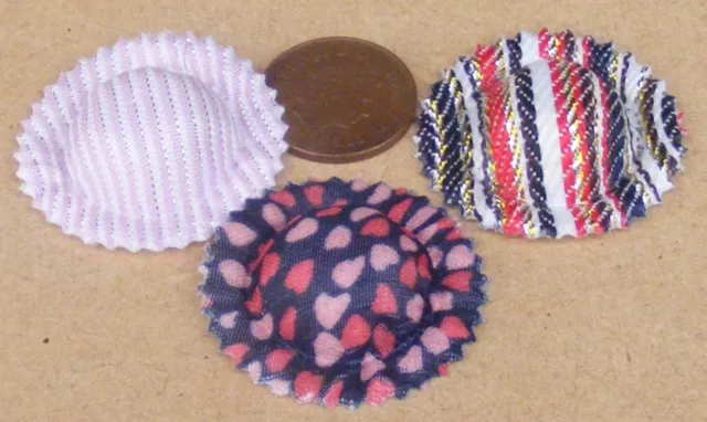 1:12 Échelle 3 Petit Chiffon Femmes Chapeaux Tumdee Poupées Maison Vêtements De