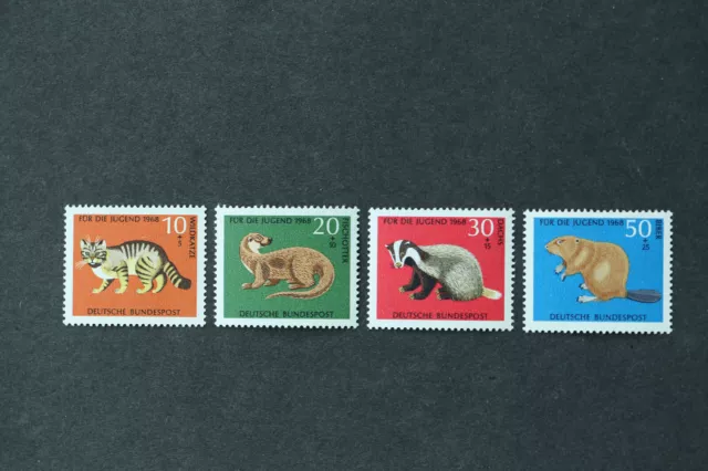 Bund/BRD 549-52, Jugend 1968, Wildtiere, postfrisch