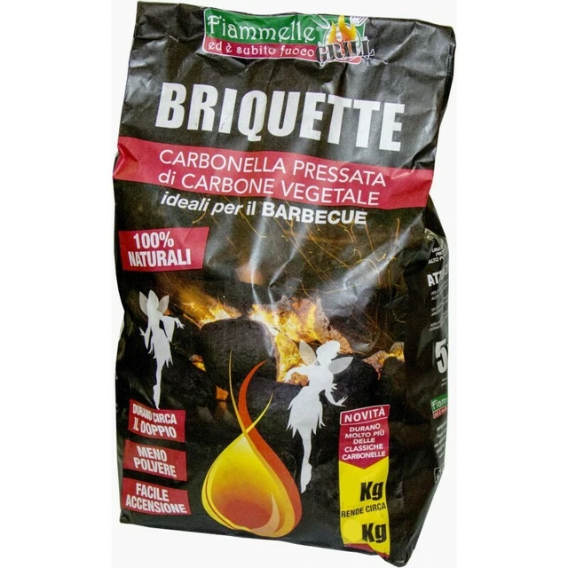 CARBONE DI LEGNA 3 KG CARBONELLA INODORE 100% NATURALE PER BARBECUE FER  58858