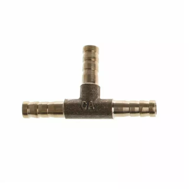 Brass T Piece 3 Way Joiner Barbed Connector Fuel Water Pipe 6mm,8mm.T joiner