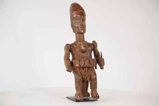 Yoruba Statue with Articulated Arms 12.5" - Nigeria - African Art