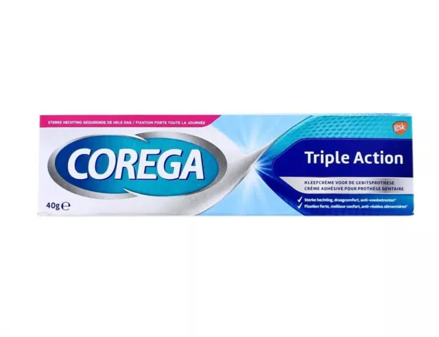 178,96 €/kg - confezione da 6 crema adesiva Corega cura protesica - triple action - 40 gr