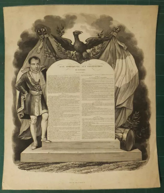 NAPOLEON Acte Additionnel Aux Constitutions De L'Empire (du 22 avril 1815)