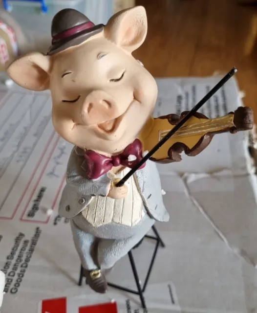 Pig Musician On Chair
