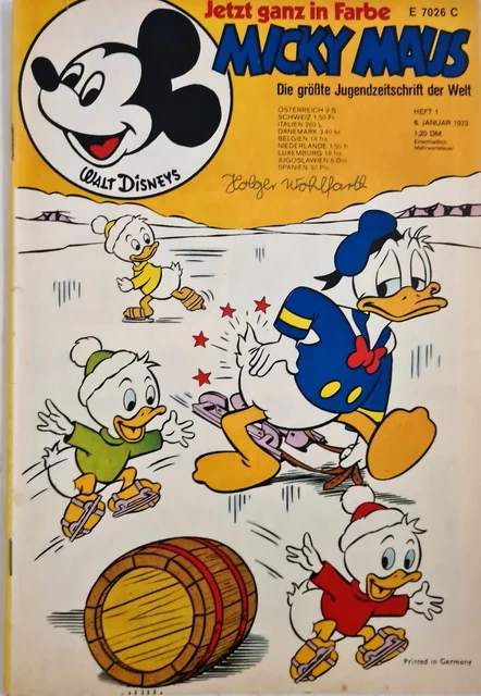 Micky Maus Comic Heft Nr.1 mit +SB 1973 Z 2 (107)