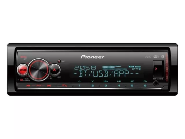 PIONEER MVH-S520DAB 1-DIN Autoradio Bluetooth USB, AUX MP3, WMA, WAV, FLAC, AAC 3