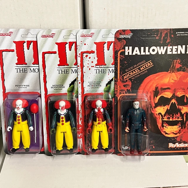 Pennywise IT & Michael Myers Halloween II bundle Reaction 3.75" action figure