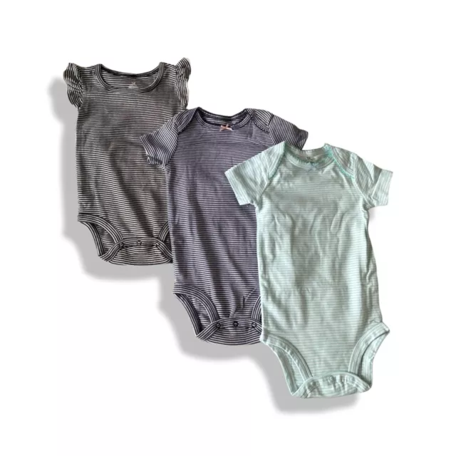 Baby/Toddler- Girls - 3 Pack Baby Grows Vests Set - UK Seller -  12-18 months