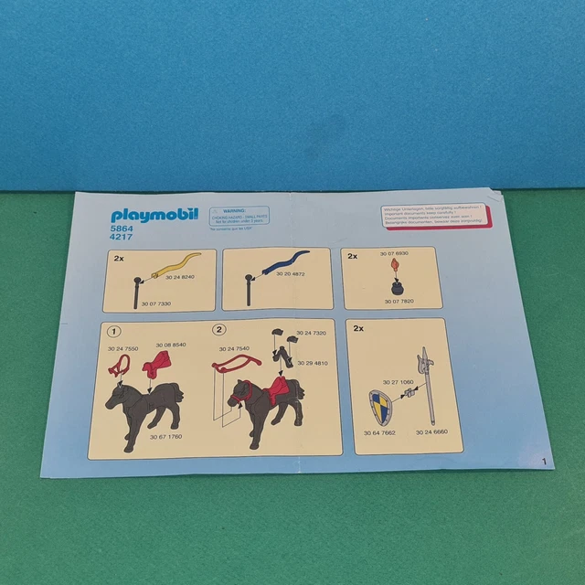 Notice De Montage Playmobil Grande Réf. 3886/5744 (Réf. 127) - Occasion Très Bon État