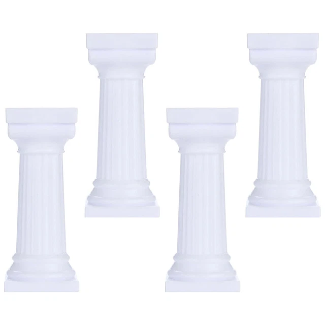 4 pz barre di supporto per torte a più livelli colonna di plastica bianco