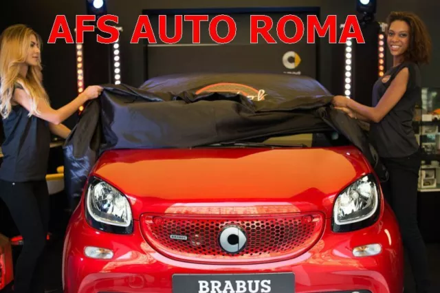 Telo Copriauto Telato Felpato Per Smart Fortwo Brabus Anno 2008 Zip Lato Guida