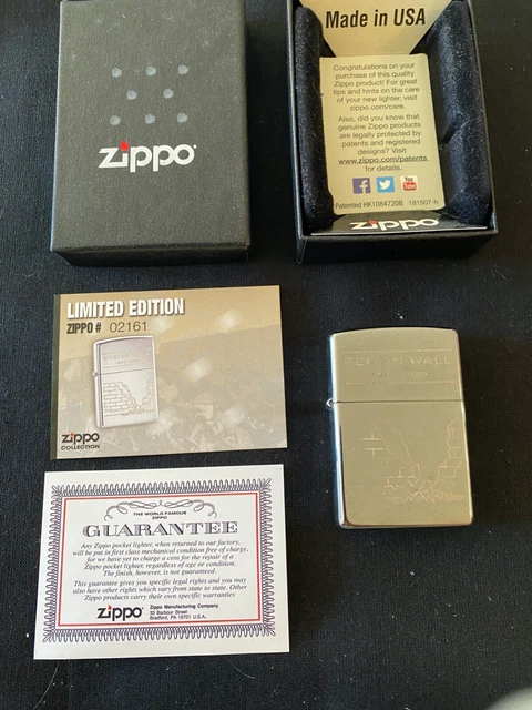 Zippo Limited Edition Avec Boite Et Certificat De Garantie # 02161 Berlin Wall