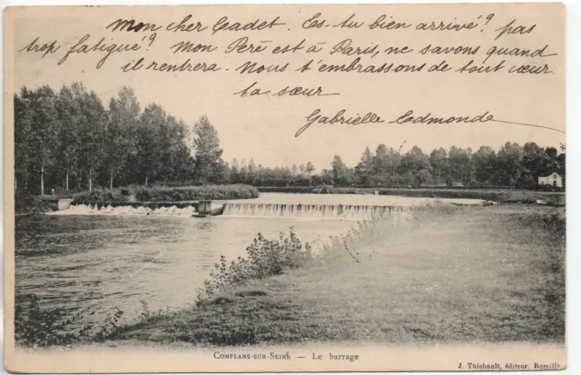 CONFLANS SUR SEINE - Marne - CPA 51 - le barrage
