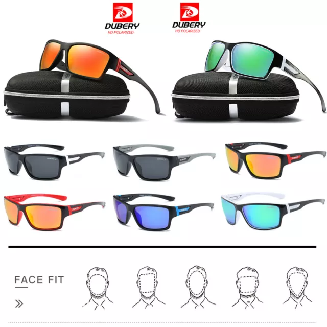 DUBERY Men Sunglasses UV400 Polarized Glasses Fishing Sports Driving Eyewear AU