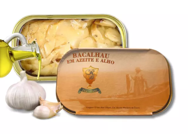 120g | Baccalà all'olio di oliva e aglio in Scatola - Originale Portoghese