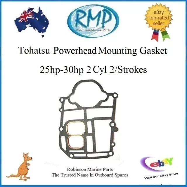 A New Tohatsu Powerhead Mounting Gasket 25hp-30hp 2cyl 2/Stroke # R 27-853987001