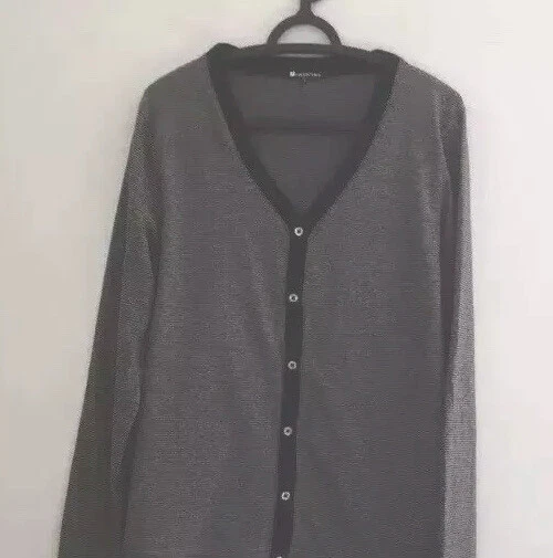 Pull Fin Monoprix Taille 36 - Gilet Gris Clair Femme à Pois Style Rock