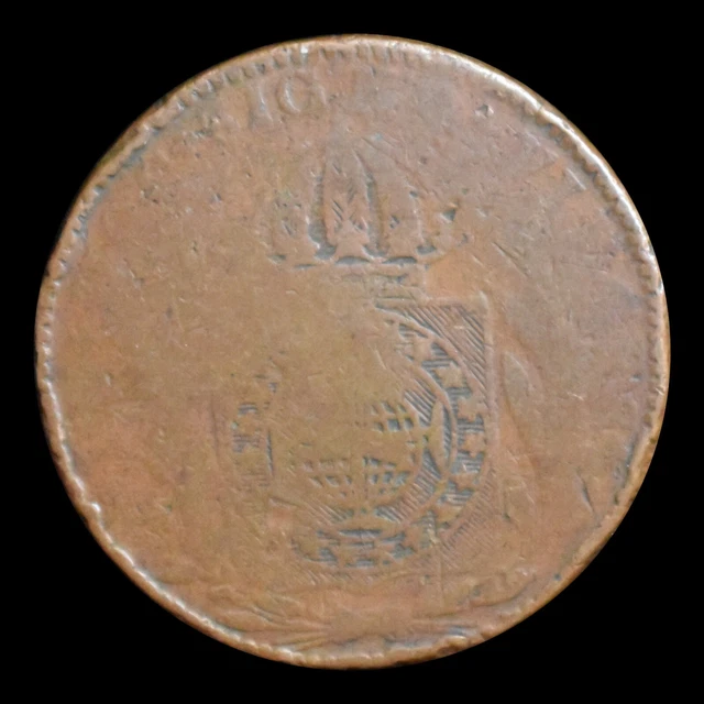 BRAZIL 1831? Pedro I? 80 Réis Counterstamped 40 Réis