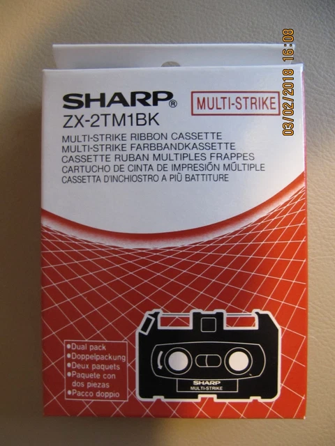 SHARP ZX-2TM1BK MULTI strike ribbons (two) £40.00 - PicClick UK