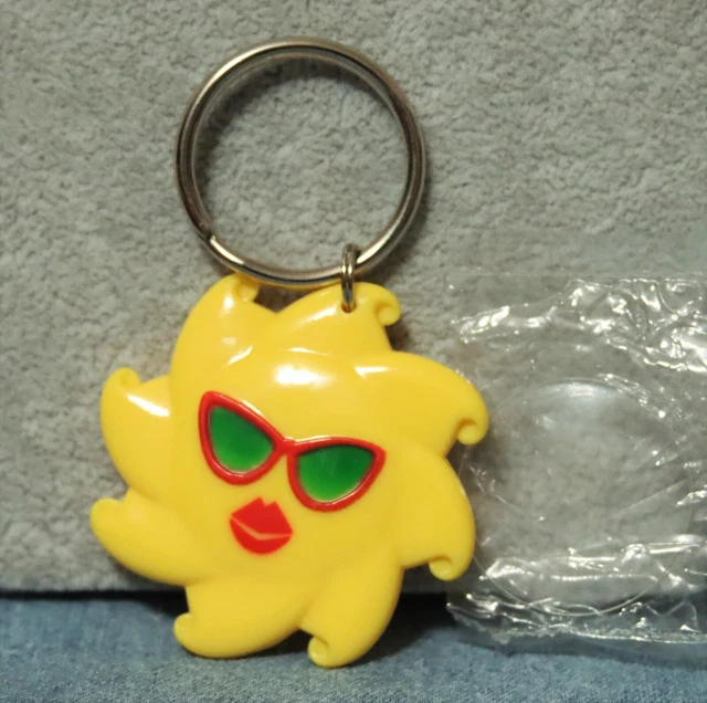 Vintage 1983 Avon You Are My Sunshine Photo Key Ring Cool Sun Lipstick & Glasses