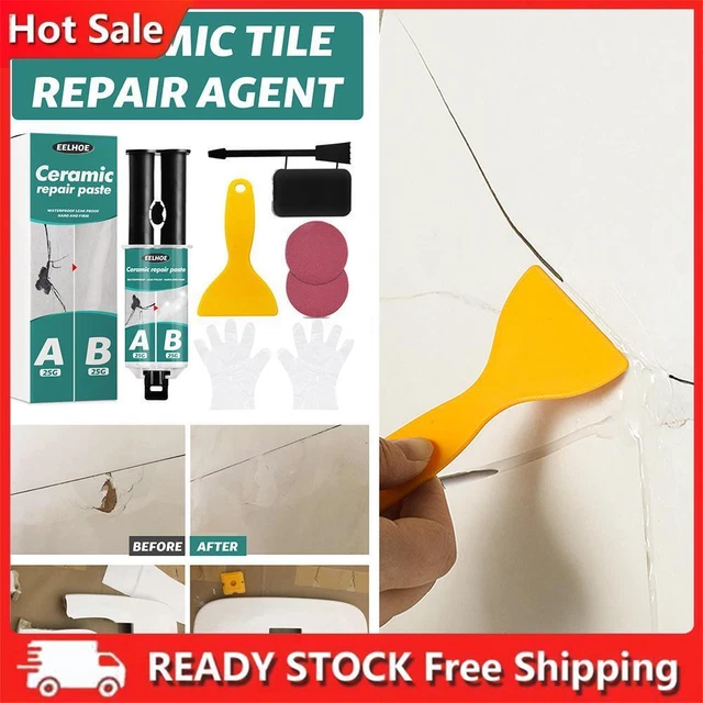 1 set kit colla adesiva per pavimento vasca da bagno per riparazione piastrelle