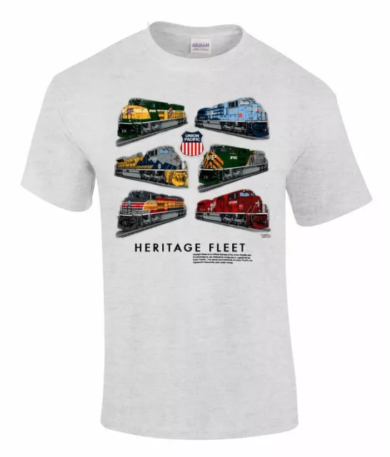 Union Pacific Heritage Fleet Trains Authentic Railroad T-Shirt Tee Shirt [12]