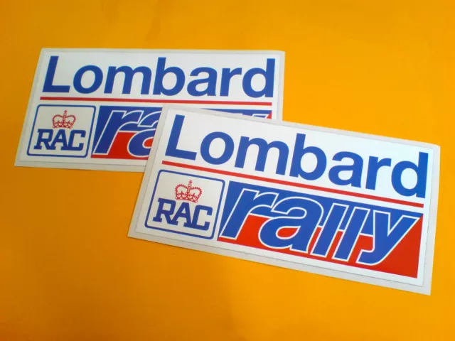 LOMBARD RAC RALLY  Motorsport Classic Stickers Decals 2 off 150mm