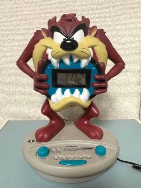 TOSHIBA TAZ LOONEY Tunes Tronics 1997 radio reloj AM/FM Tazmanian