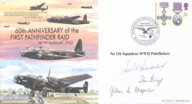 MF4 WW2 WWII RAF Pathfinder Avro Lancaster DFC DFM signed cover