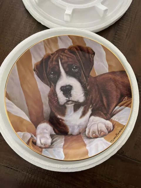 Danbury Mint Boxer Plate “The Look” By Simon Mendez Limited Edition