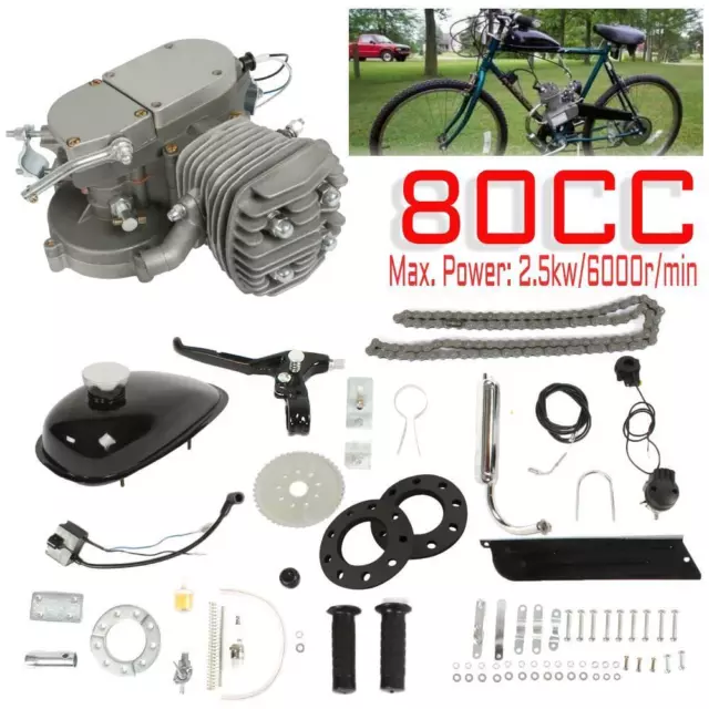 MOTOR GAS MOTEUR 2-Takt 100cc Fahrrad Benzin Hilfsmotor Bike Engine Kit CDI  Neu EUR 144,00 - PicClick DE